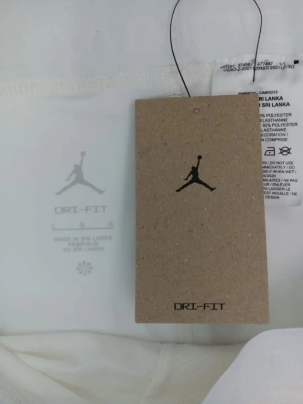 Jordan Sport Essentials Dri-FIT Shorts Men Large White If0897-100 NWT